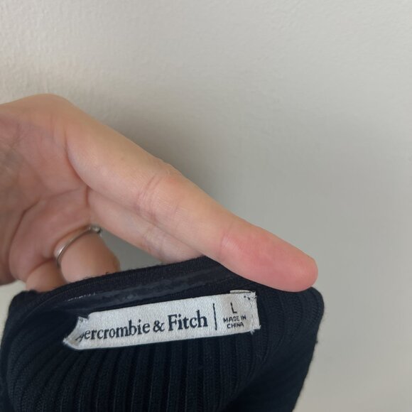 Abercrombie & Fitch Black Strapless Ribbed Knit Sweater Tube Top - Picture 4 of 5